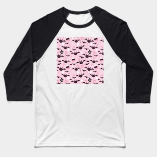 Kawaii Bats and Candy Pattern Baseball T-Shirt